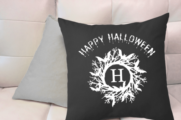 Halloween Bat Monogram Font - Preview 6