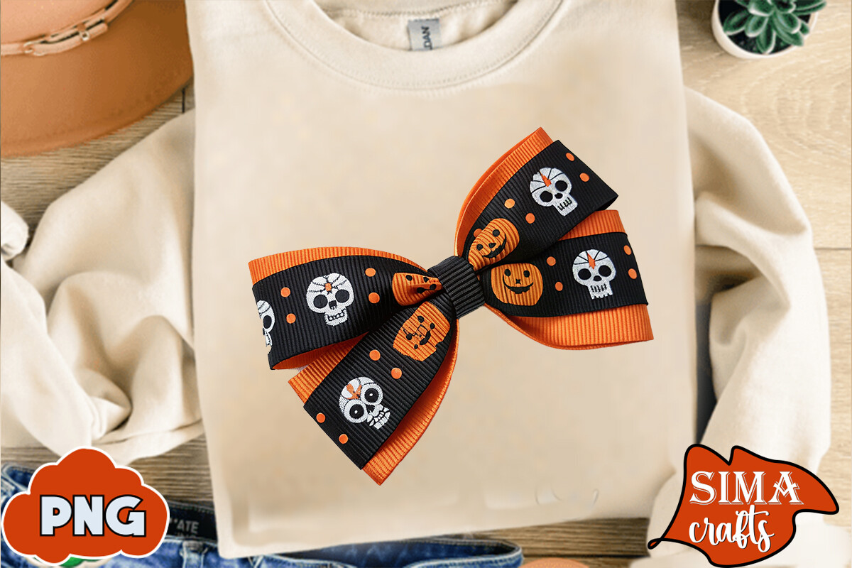Halloween Coquette Bow Skull Preppy PNG Graphic by SimaCrafts ...