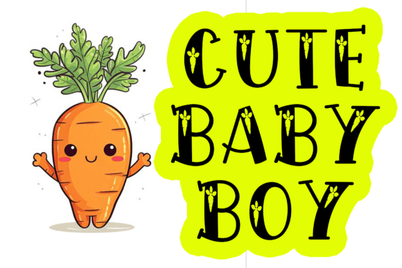 Little Carrot Font PNG with transparent background - Preview 2