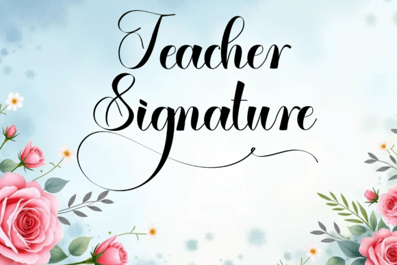 Perfect Calligraphy Font PNG with transparent background - Preview 4