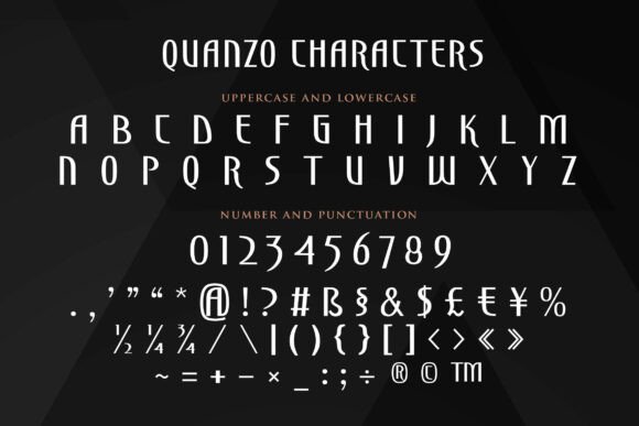 Quanzo Font PNG with transparent background - Preview 1