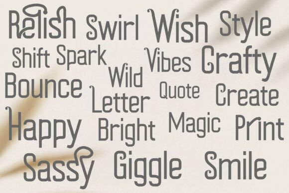 Relish Font PNG with transparent background - Preview 2