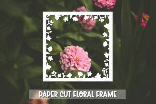 20 Paper Cut Floral Frames SVG Graphic by reddish · Creative Fabrica