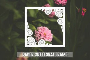 20 Paper Cut Floral Frames SVG Graphic by reddish · Creative Fabrica