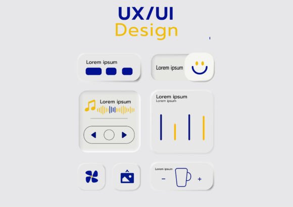 3D Vector Flat Style UI or UX Design
