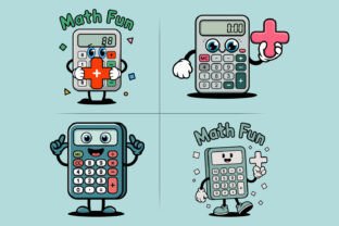 Calculator Character Math Sign Clipart Graphic by AHT Studio · Creative ...