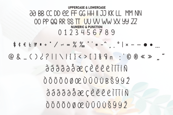 Flower Handmade Font PNG with transparent background - Preview 6