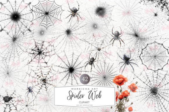 Gothic Spider Web Clipart Graphic by Markicha Art · Creative Fabrica