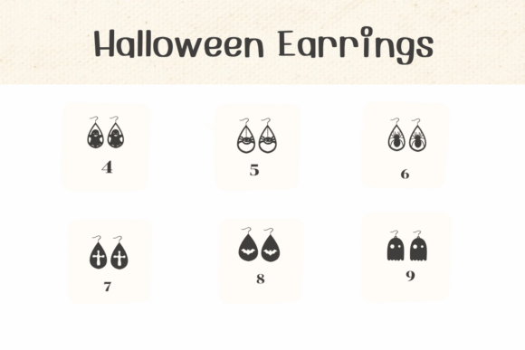 Halloween Earrings Font PNG with transparent background - Preview 3