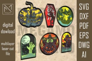 Halloween Laser Cut Bundle SVG Set · Creative Fabrica