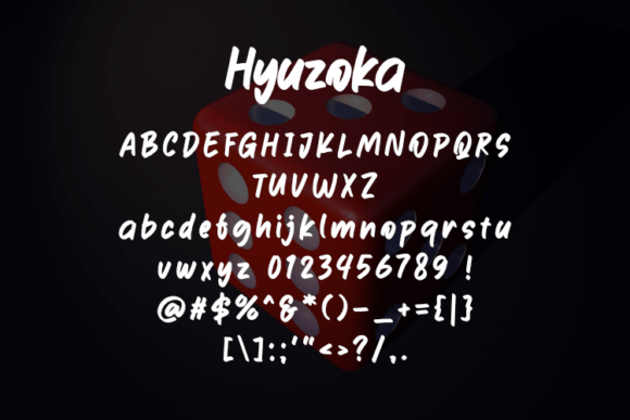 Hyuzoka Font PNG with transparent background - Preview 1