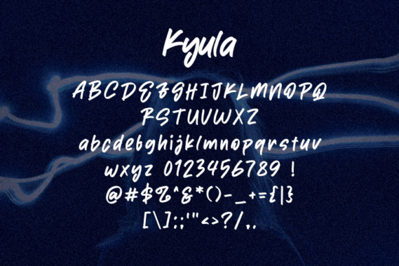 Kyula Font PNG with transparent background - Preview 1