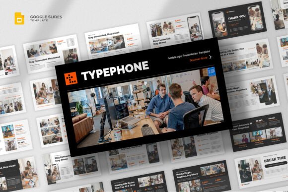 Preview of Mobile App Powerpoint Template technology presentation template