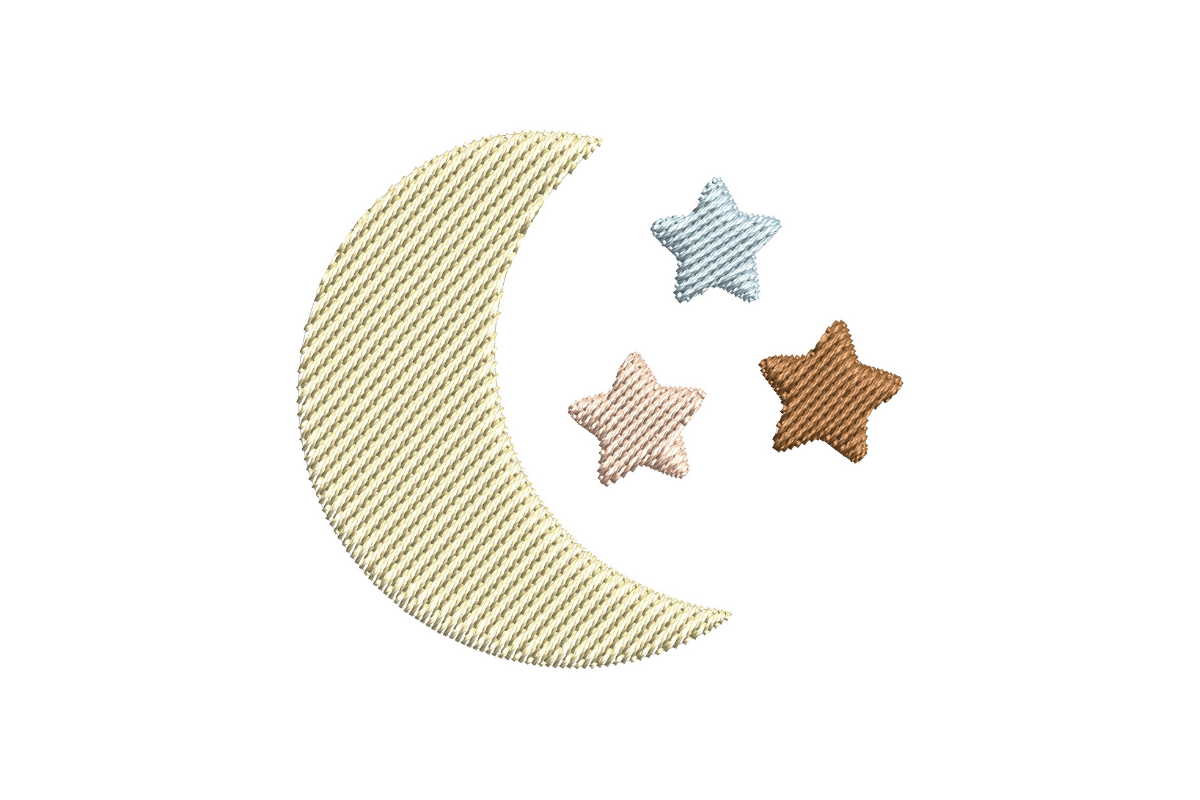 Moon with Cute Star