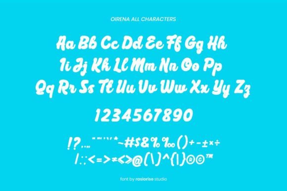 Oirena Font PNG with transparent background - Preview 2
