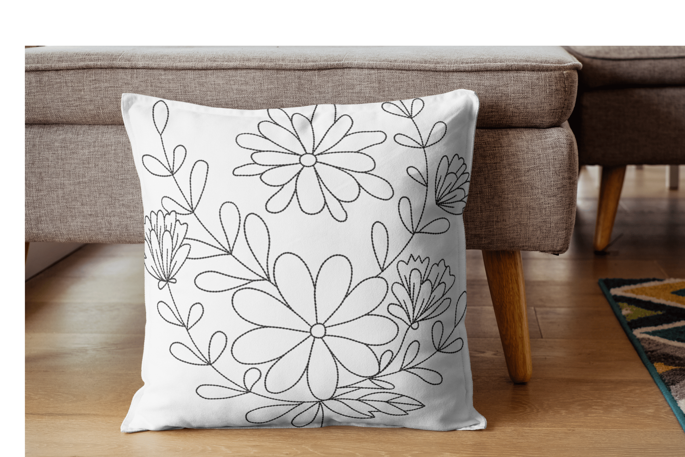 Outline Floral Motif