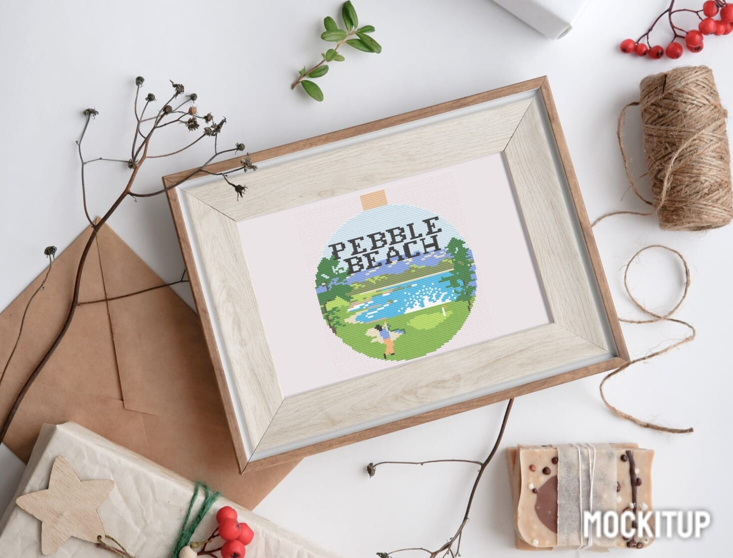 Pebble Beach Cross-Stitch Pattern