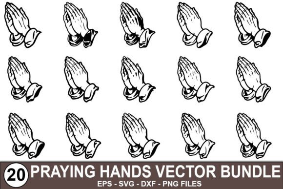 praying-hands-clipart-bundle-graphic-by-svg-print-design-creative-fabrica