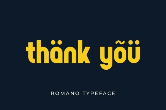 Romano Font PNG with transparent background - Preview 3