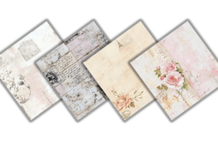 Shabby Chic Pink Lace Journal Papers Graphic by Creative River ...
