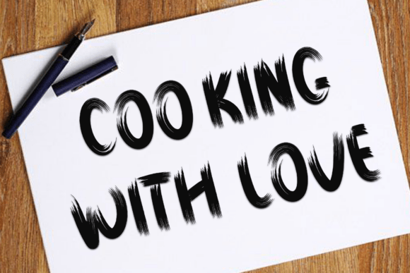 Simple Brush Font PNG with transparent background - Preview 1