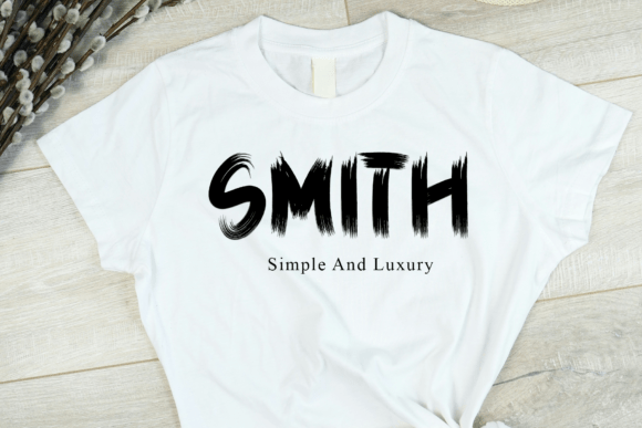 Simple Brush Font PNG with transparent background - Preview 2