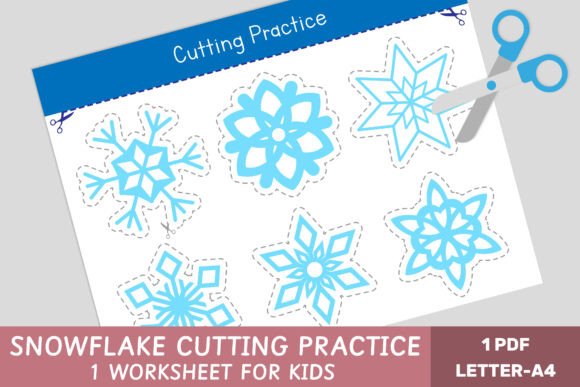 Snowflake Cutting Practice, Winter Game