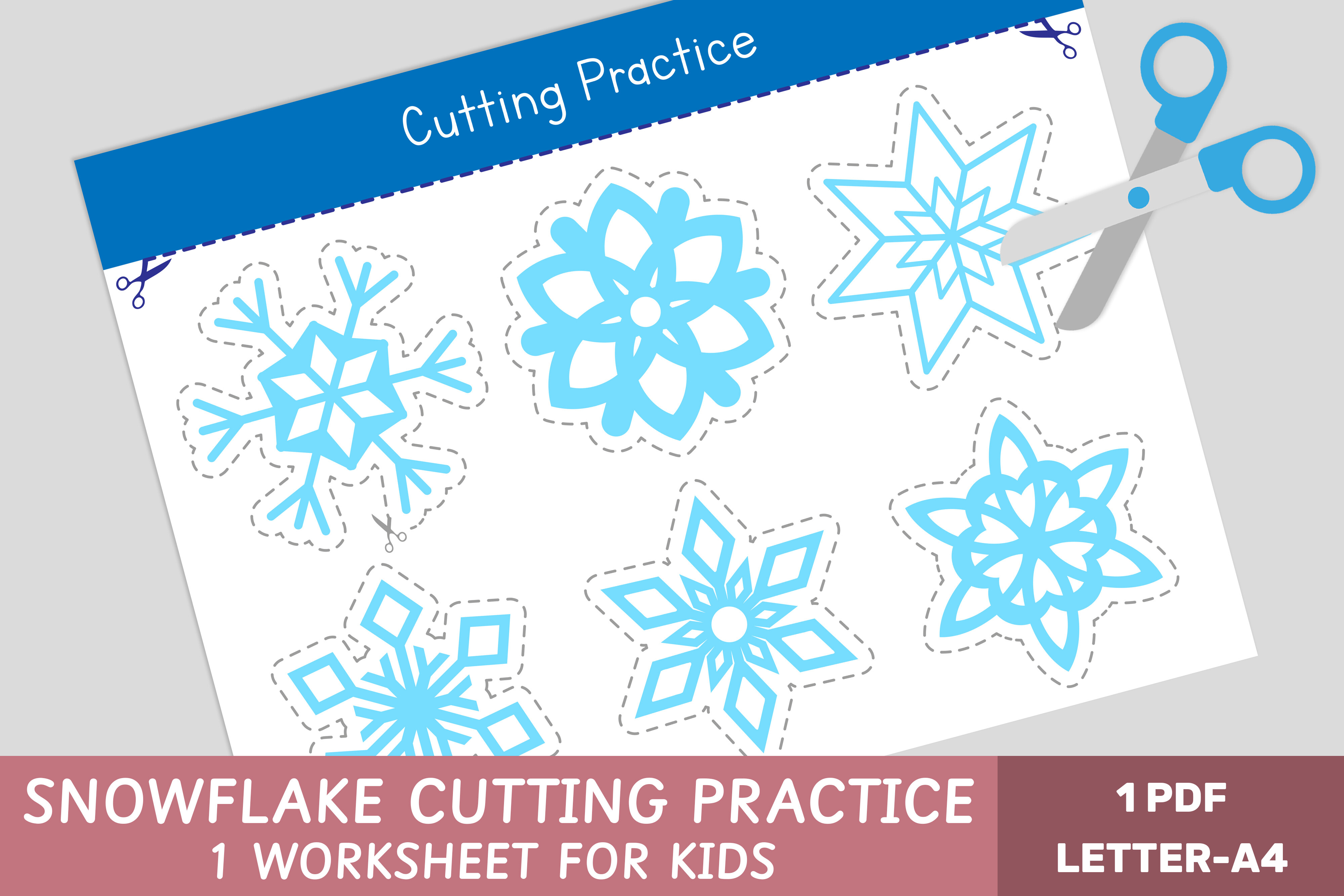 Snowflake Cutting Practice, Winter Game