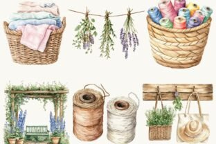 Watercolor Cottage Core Clipart Bundle Graphic by busydaydesign ...