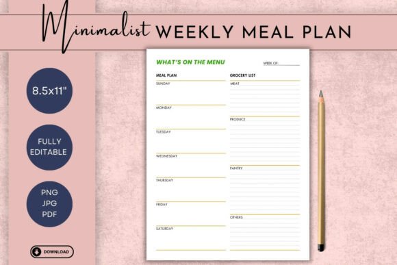 Weekly Meal Planner and Grocery List