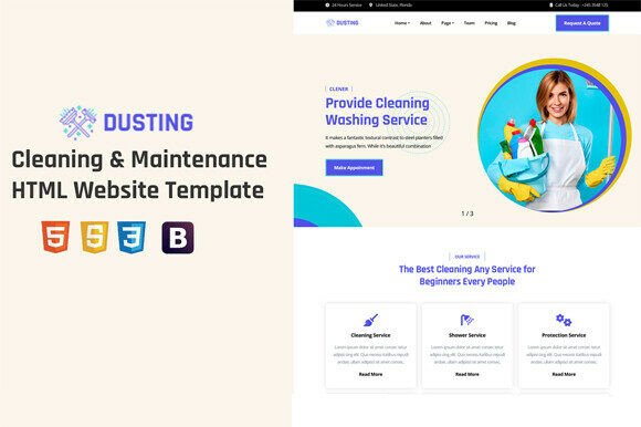Cleaning & Maintenance Website Template