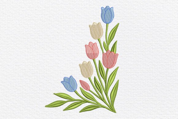 Corner Tulip Flower Border