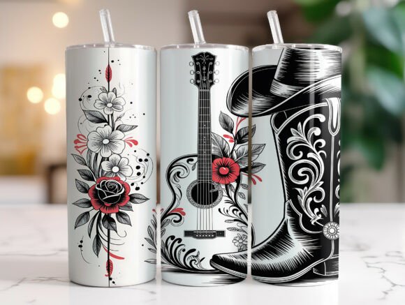 Country Music Cowgirl 20oz Tumbler Wrap