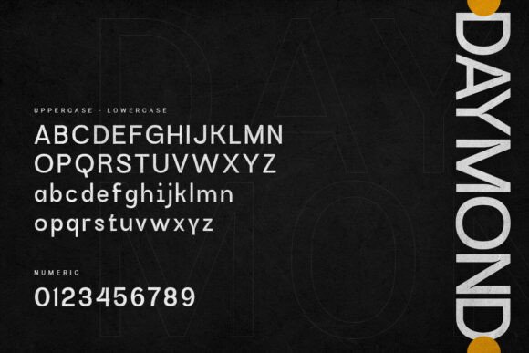 Daymond Font PNG with transparent background - Preview 1