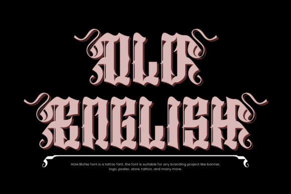 Hole Blofez Font PNG with transparent background - Preview 2