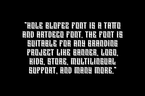Hole Blofez Font PNG with transparent background - Preview 4