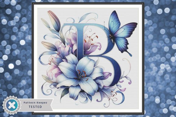 Letter "B" Cross Stitch Pattern PDF