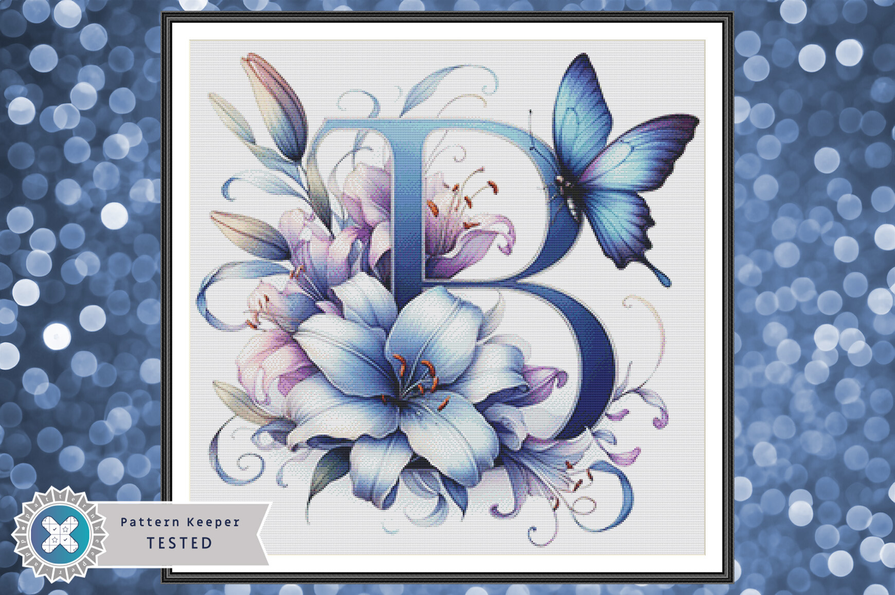 Letter "B" Cross Stitch Pattern PDF