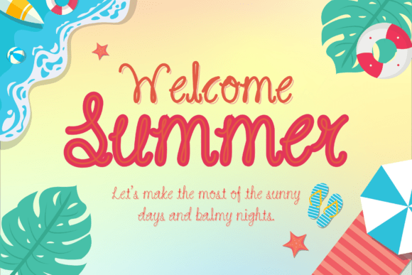 Life‘s a Beach Font PNG with transparent background - Preview 1