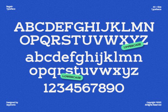 Regain Font PNG with transparent background - Preview 1