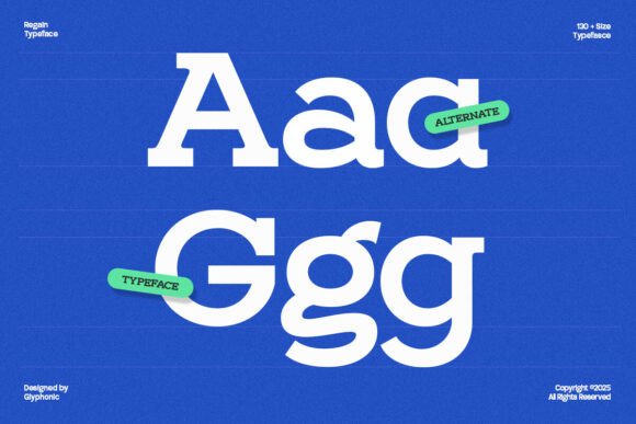 Regain Font PNG with transparent background - Preview 6