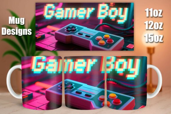 Retro Arcade Gamer Boy Mug