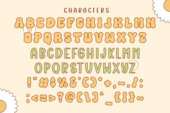 Retro Mixed Font PNG with transparent background - Preview 1