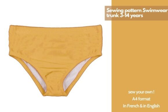 Sewing Pattern Swimwear Trunk 3-14 Years