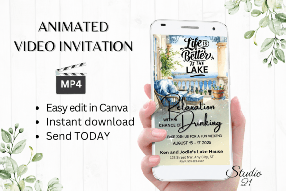 Summer Party at the Lake Digital Invite