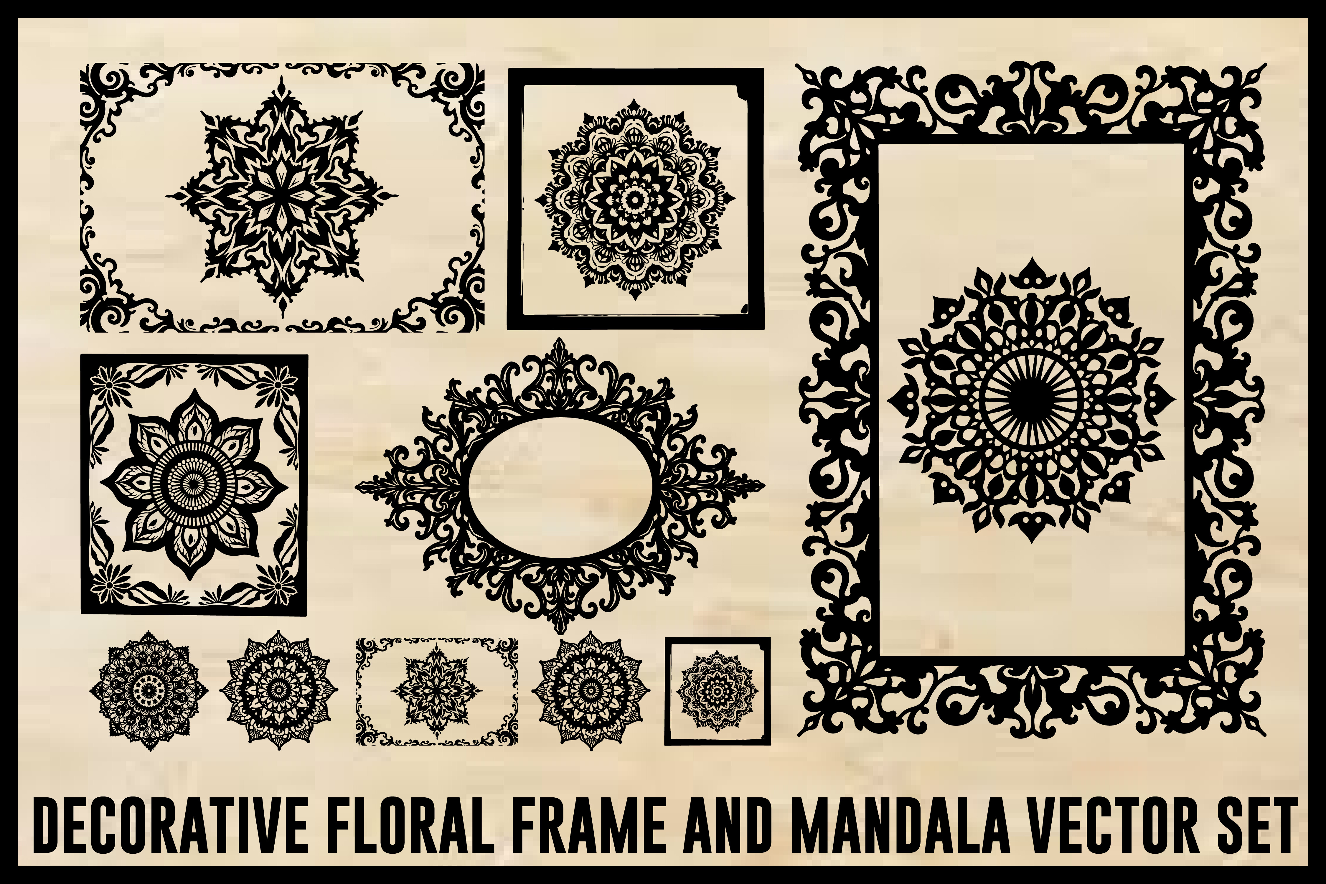Vintage Floral Laser Cut Ornamental Fram