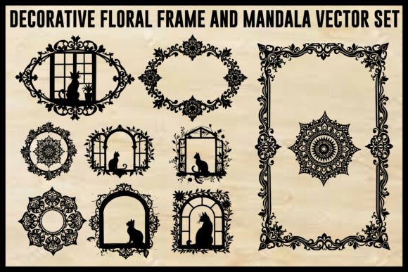 Vintage Floral Laser Cut Ornamental Fram
