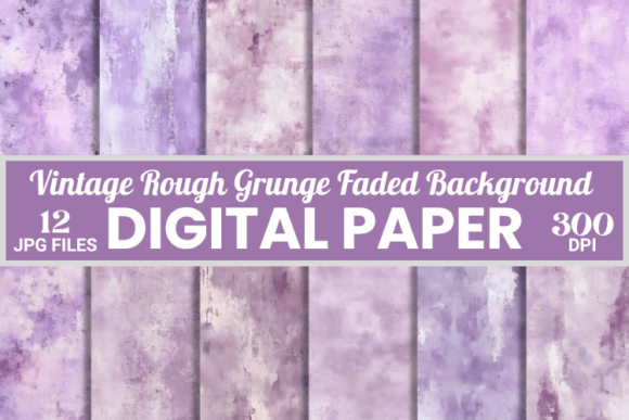 Vintage Purple Rough Grunge Faded Background Graphics