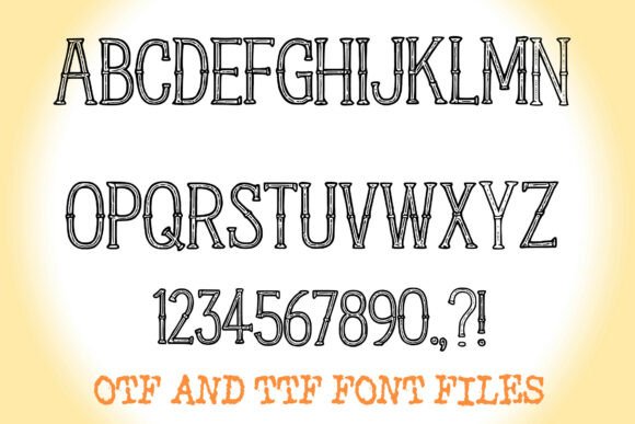Bamboo Sticks Font - Preview 1