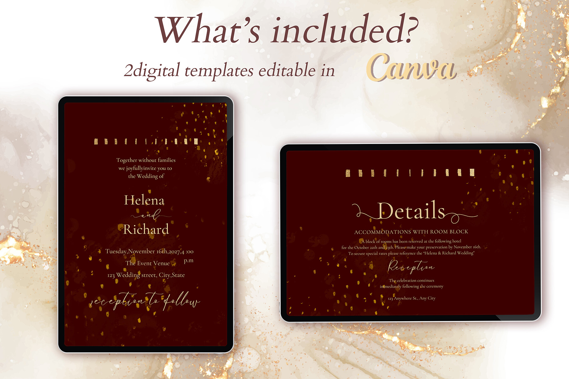 Canva Elegant Wedding Invitation
